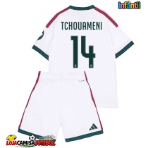 Camisa de Futebol Real Madrid Aurelien Tchouameni #14 Equipamento Principal Infantil 2026-27 Manga Curta (+ Calças curtas)